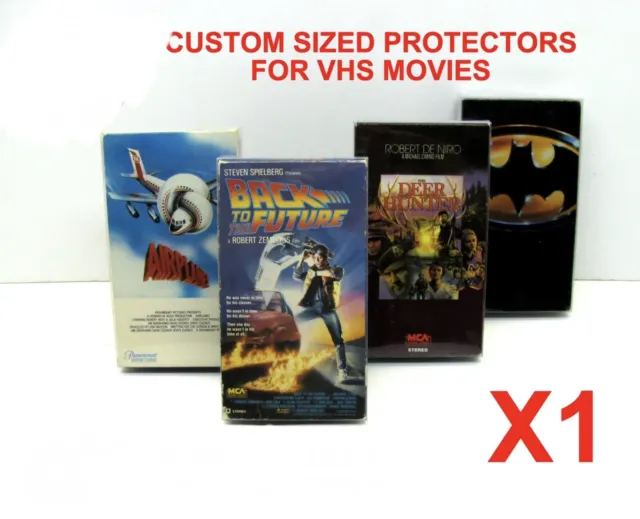 1x STANDARD VHS MOVIE (SIZE A) CLEAR PLASTIC PROTECTIVE BOX PROTECTORS SLEEVE