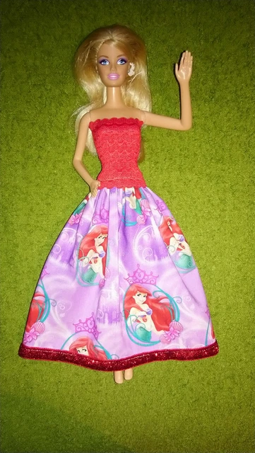 Abito Floreale Per Bambola Barbie 30cm - Vestito Principessa Ufficio Donna