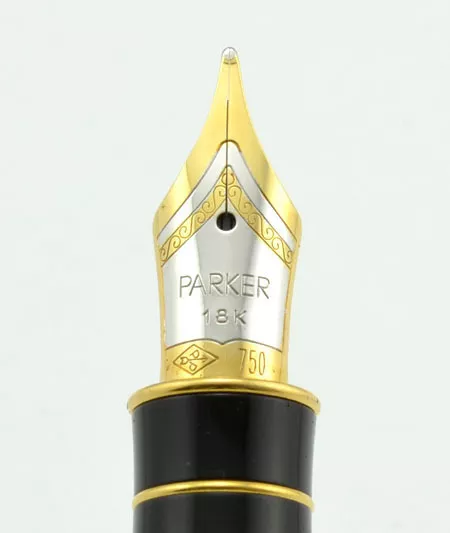 Parker  Sonnet Fougere Fountain Pen Sterling Silver 18Kt Gold Med Pt New In Box 3