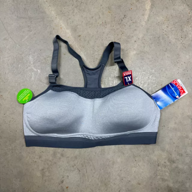 Champion The Show Off Max Support Sports Bra XL NEW Gray Wide Band