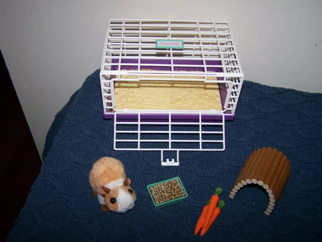 American Girl Courtney Parsley Plush Guinea Pig Pet Cage Set 1986