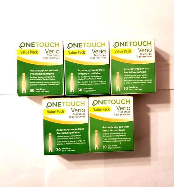 Nuevas tiras reactivas para diabéticos de glucosa en sangre de un solo toque al por menor 150 quilates expiración 2024