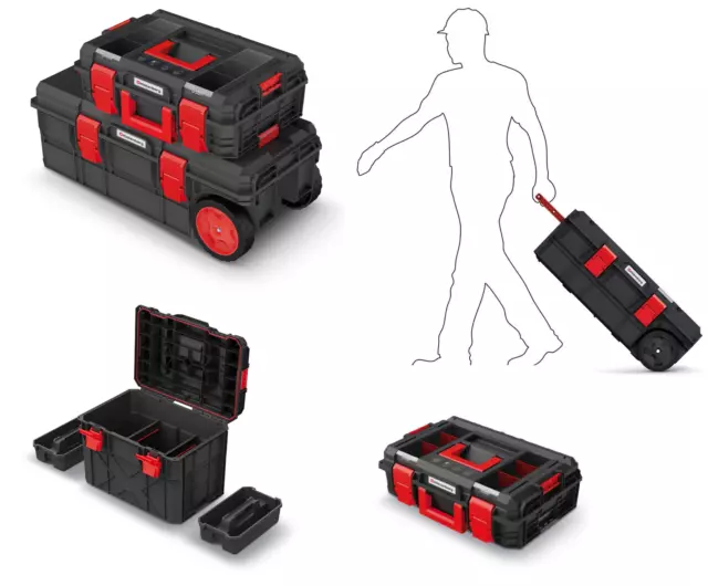 Tough Modular System Mobile Workshop Tool Storage Box Wheels Platform Kistenberg