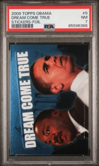 2008 Topps Barack Obama Inaugural Martin Luther King Jr Foil Sticker #9 PSA 7 SP