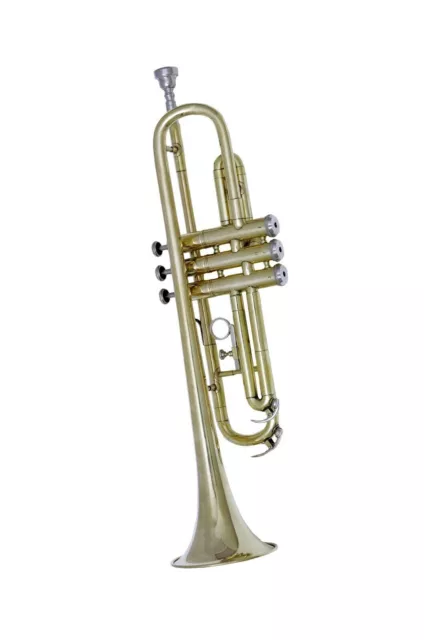 SALE !! TRUMPET New Top Great STUDENTS New Brass Bb Trumpet Free Case+MOUTHPIECE 3