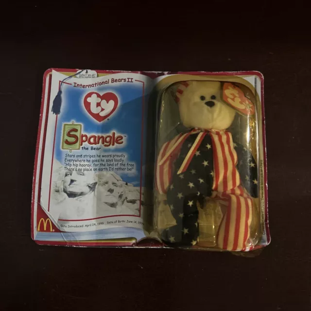 TY Beanie Baby-Rare Spangle The Bear - McDonalds 1999 New In Box Never Opened