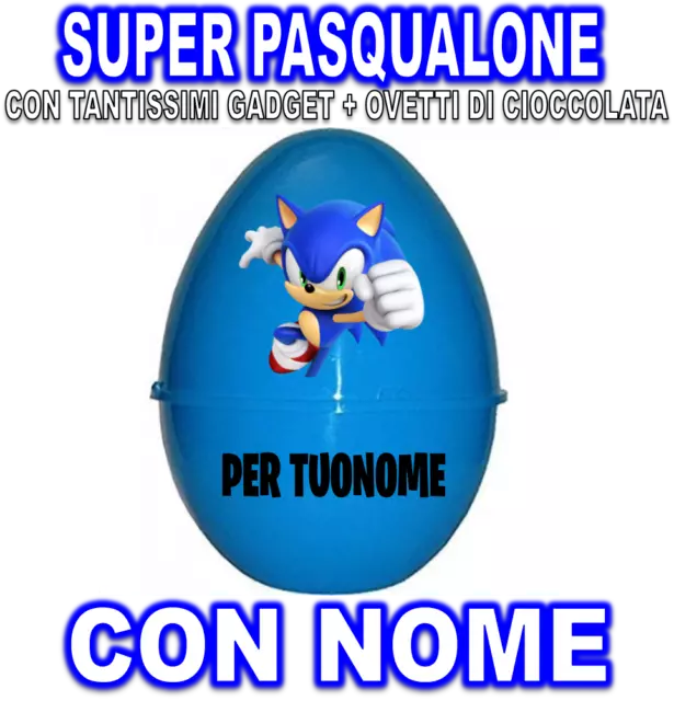 Sonic Super Pasqualone Sorpresone Uovo Di Pasqua Contenitore Game