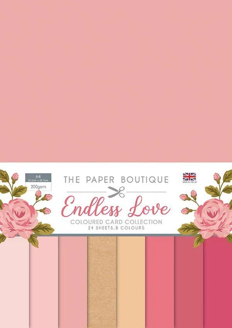 Paper Boutique Endless Love A4 Coloured Card Mothers Day Valentine Card Making