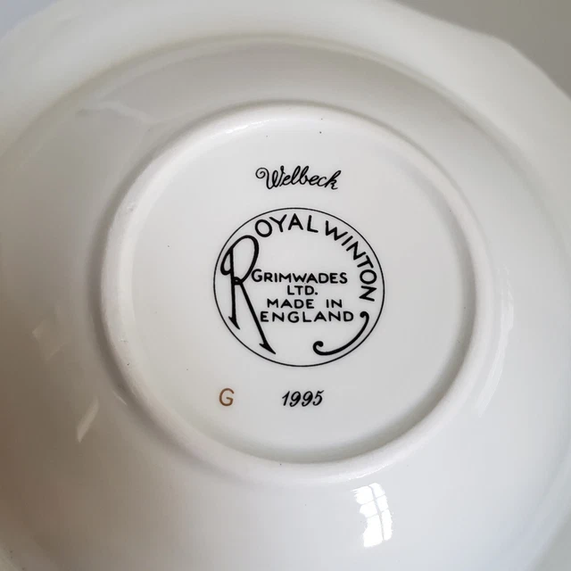 4 Royal Winton Grimwades Welbeck Bowls 7" Cereal Salad Soup Chintz Yellow 1995 8