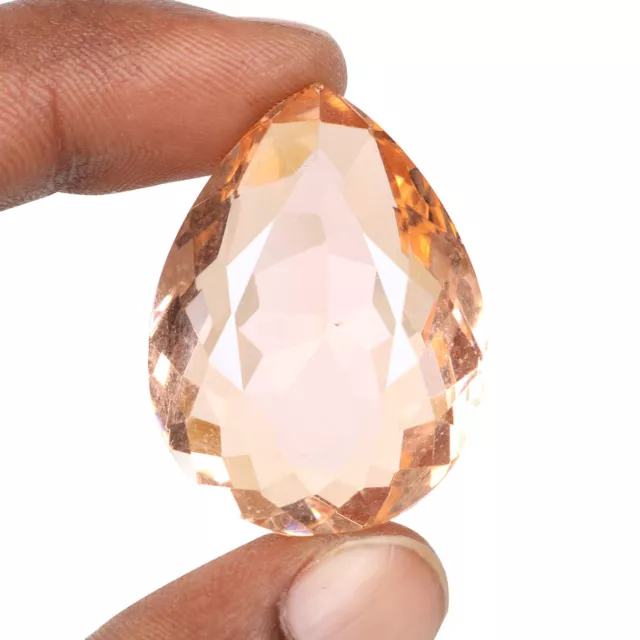 Loose Pear Cut Golden Pink Topaz 44.75 Ct. Faceted Loose Gemstone For Jewelry