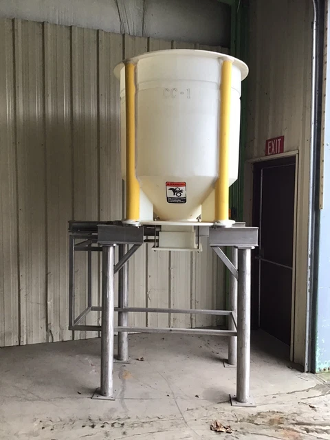 250G Plastic Ingredient Hopper Slide Gate Bottom Stainless Frame