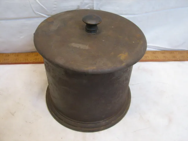 Rare Antique Cast Iron Country Store Lidded Jar Canister Gate Mark