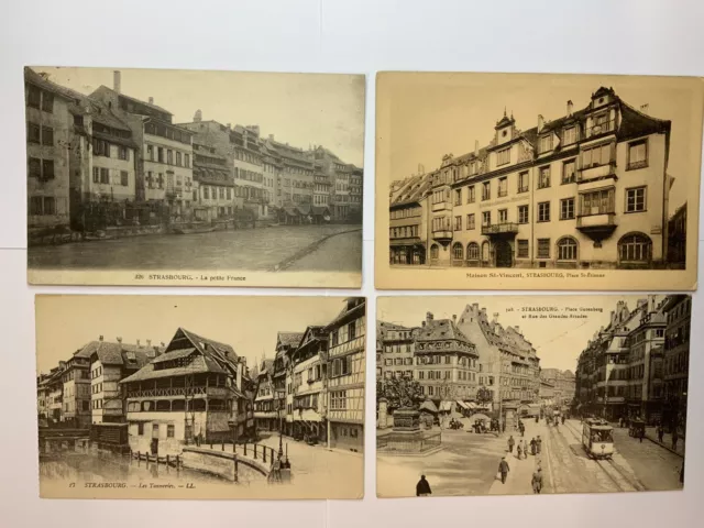 Lot 4 Cartes Postales Anciennes - CPA - Département 67-Bas Rhin-STRASBOURG