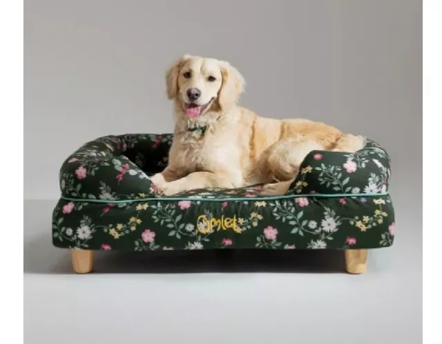 Omlet Bolster Dog Bed Cover Small - Midnight Meadow 2