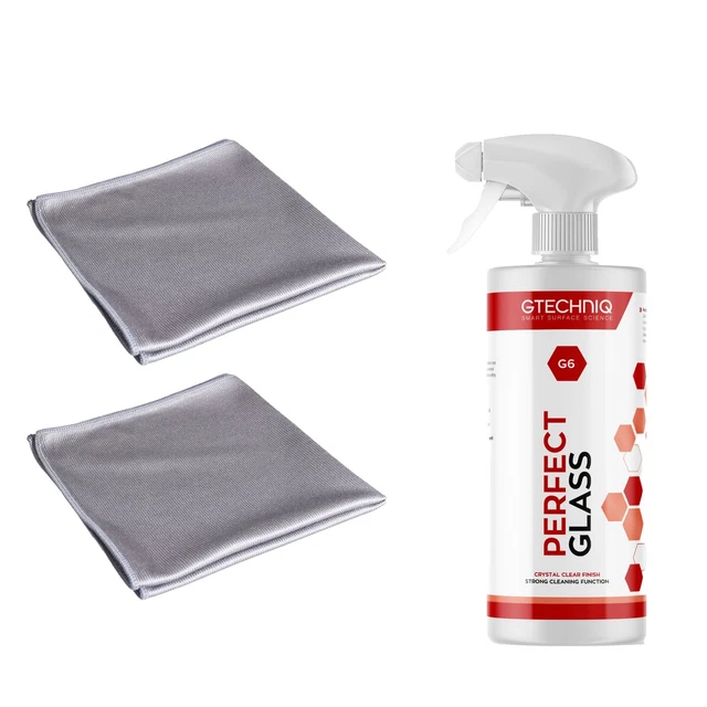 Set detergenti vetro DP GTECHNIQ Perfect Glass G6 500 ml + 2 panni per la pulizia del vetro