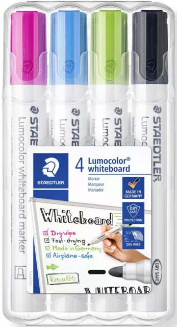 Staedtler Lumocolor Whiteboard Marker - Bullet Tip - Fun Colours (Pack of 4) 2