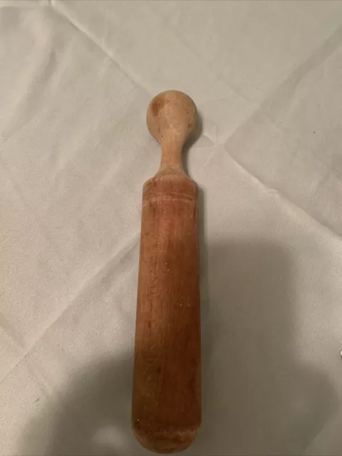 Vintage Primitive Wood Wooden Masher Pestle Grinder Kitchen Tool 10.5 Inch