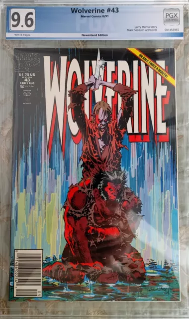 Wolverine #43 Pgx 9.6 Key Rare Newsstand Edition Silvestri Low Cgc Cbcs Sensus