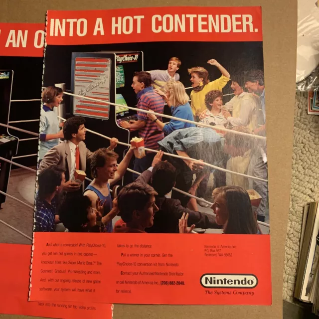 Original 11-8” 1987 Super Punch Out To Play Choice 10 arcade video game FLYER AD