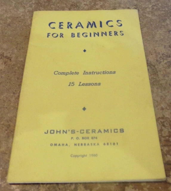 1960 cerámica para principiantes folleto instrucciones completo usado
