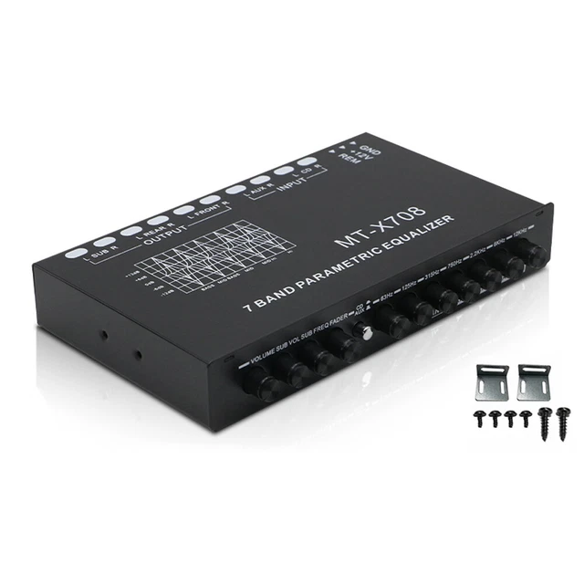 Professional 7 Band Car Equalizer Multifunctional Car Audio EQ Tuning T1Z2