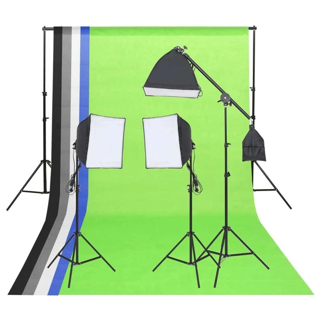 Kit Illuminazione Studio Fotografico con Fondali e Riflettore 5199397