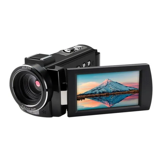 AE8 4K Digital Video Camera Night Vision Camcorder with Microphone & Hood P1