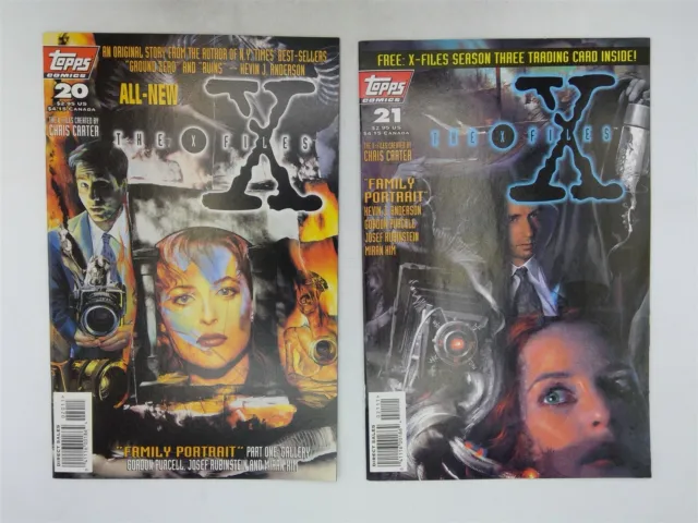 X-Files #20 & 21 Topps Comics 1996 VF- Family Portrait
