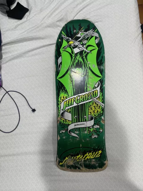 Santa Cruz Jeff Grosso Skateboard Green Reissue