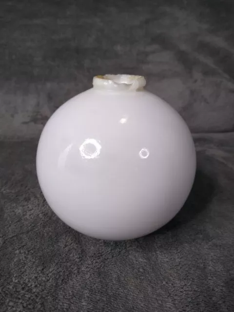 Vtg Lightning Rod Globe Milk Glass