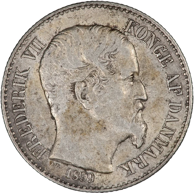 Danish West Indies 1859 10 Cents TONED EF