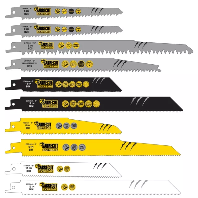 SabreCut Reciprocating Wood Metal Saw Blades for Bosch Dewalt Milwaukee Makita