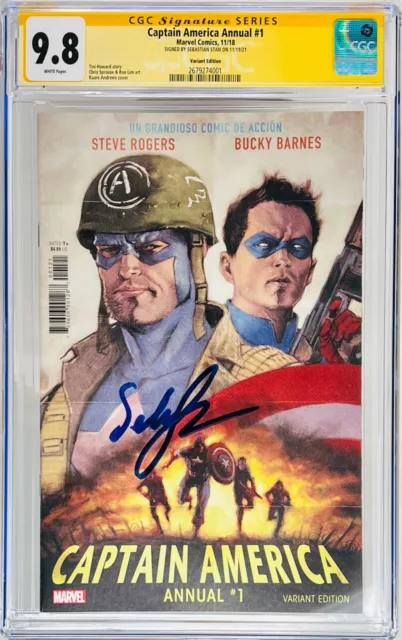 Sebastian Stan Signed CGC Signature Series Graded 9.8 Captain America Annual #1