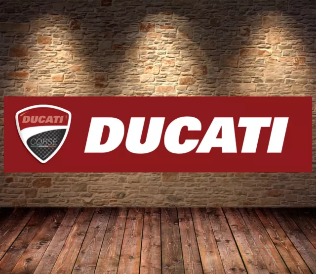 ducati red Banner Garage Workshop Sign Printed PVC Display sizes