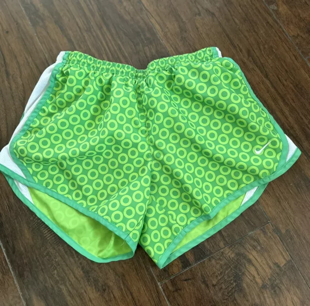 Nike Shorts Athletic Dri-Fit Youth Green Girls Size Large