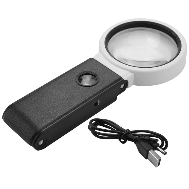 Lente di ingrandimento con luce, 3,5X 25X ingrandimento con LED illuminato, palmare o Sta5354