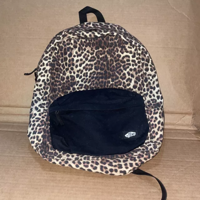 Vans leopard print backpack deals