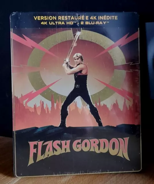 Flash Gordon 4K Ultra Hd Uhd + 2 Blu-Ray [Steelbook Collector Francais] Neuf
