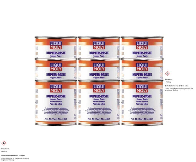 LIQUI MOLY 9x1 kg Kupferpaste Copper Paste Schmiermittel Korrosionsschutz