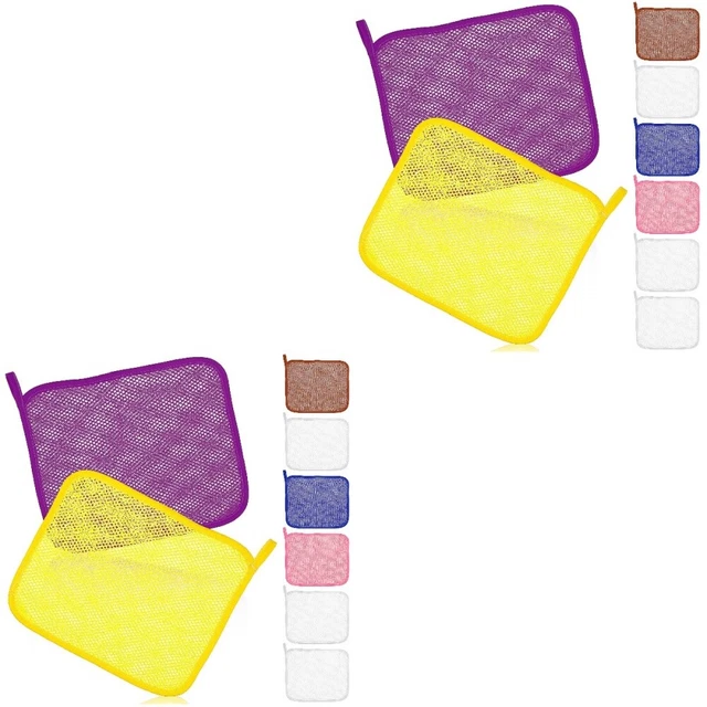 16 pezzi Exfoliacing Face and Body Bashings Hoven Plaspple Plash panni bagno