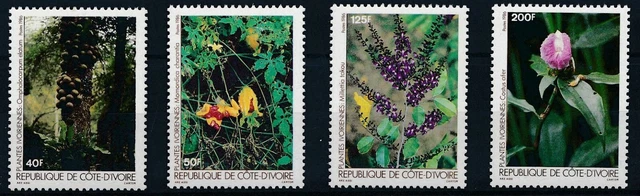 [MP8254] Republic Ivory Coast 1986 Plants good set of stamps very fine MNH
