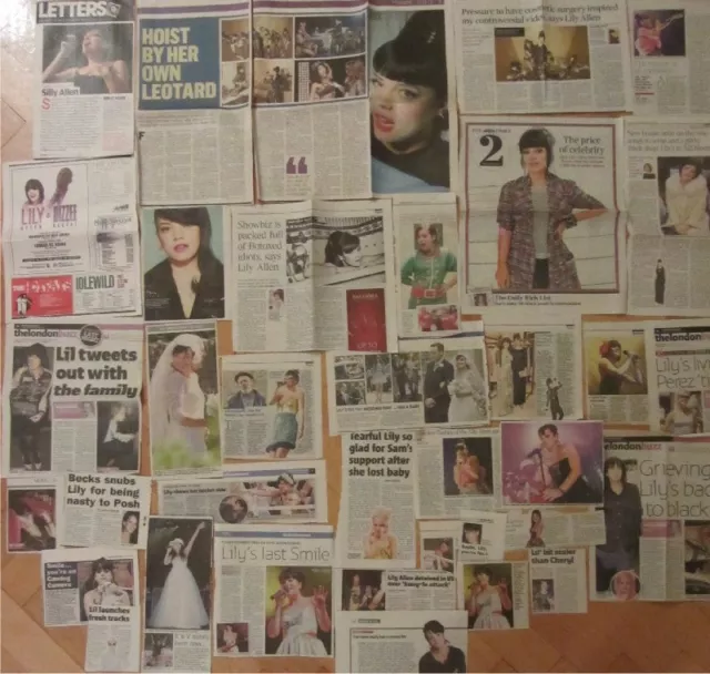 LILY ALLEN clipping / cuttings UK newspapers