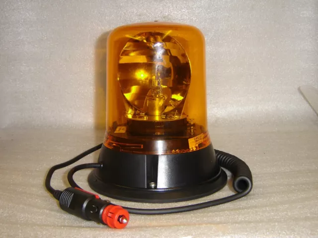 Magnetic emergency vehicle rotating amber beacon 12 volt Durite 0-444-55