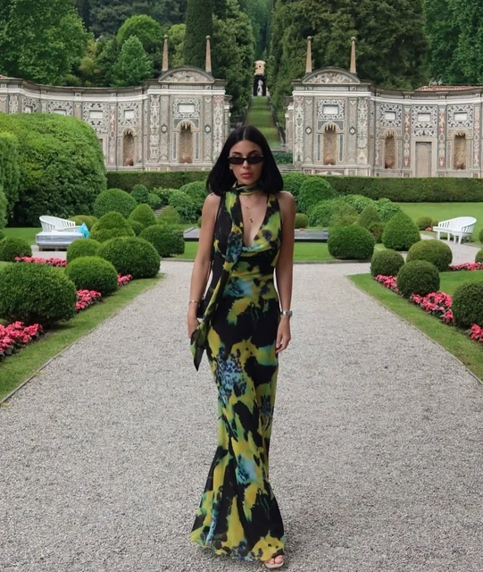 green emerald velvet dress Zara Floral Midi Dress