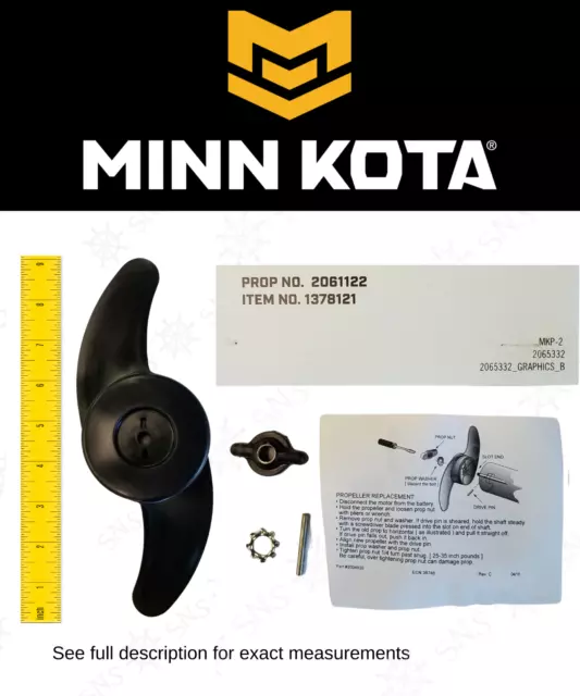 Minn Kota Mkp-2 Trolling Motor Power Prop 2061122 (1378121) And 2061121 Oem New