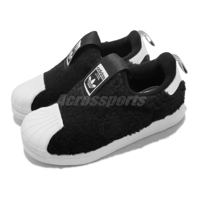 adidas Originals Superstar 360 C Black White Fluff Kids Preschool Casual Q46315