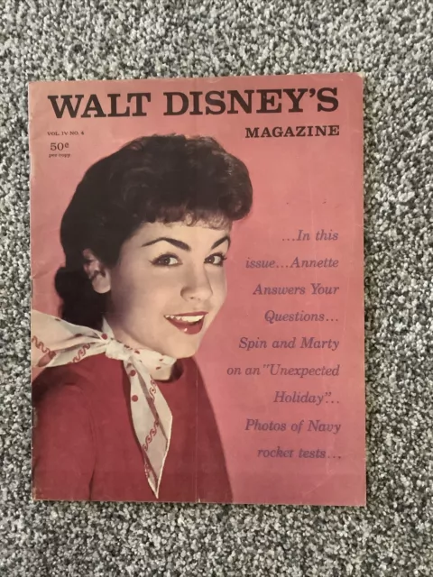Walt Disney's Mickey Mouse Club Magazine - Vol. 4 No. 4 June 1959 Annette