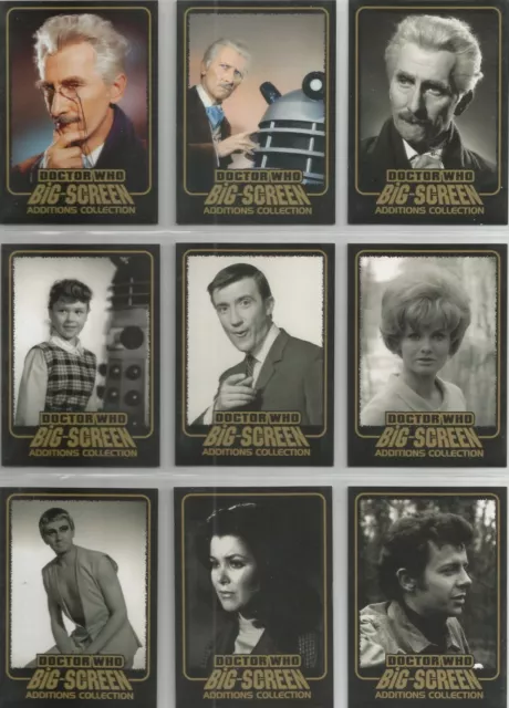 Doctor Who Big Screen Additions Mono - 9 Card Gold Inked Chase Set #F1-F9