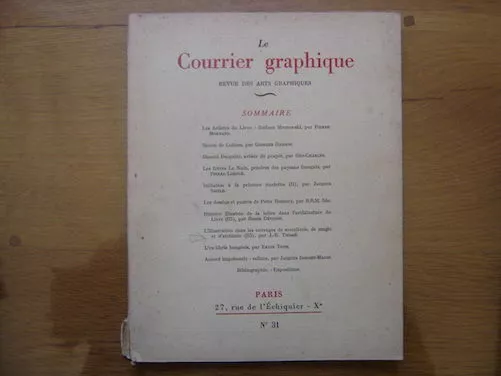 revue 1947 LE COURRIER GRAPHIQUE 31 sommaire en photo ARTS GRAPHIQUES