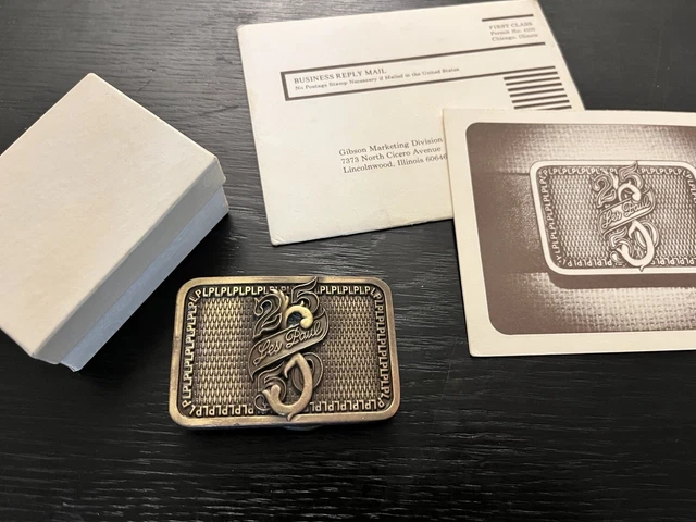 Ultimate Gibson Les Paul 25 / 50 Anniversary Belt Buckle bundle